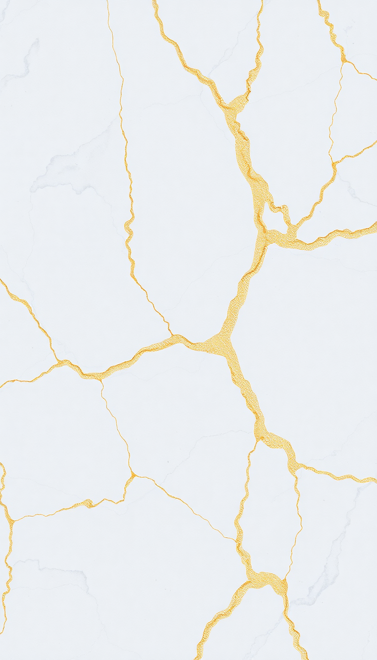 Marble Texture White Gold Veins Photorealistic Wallpaper