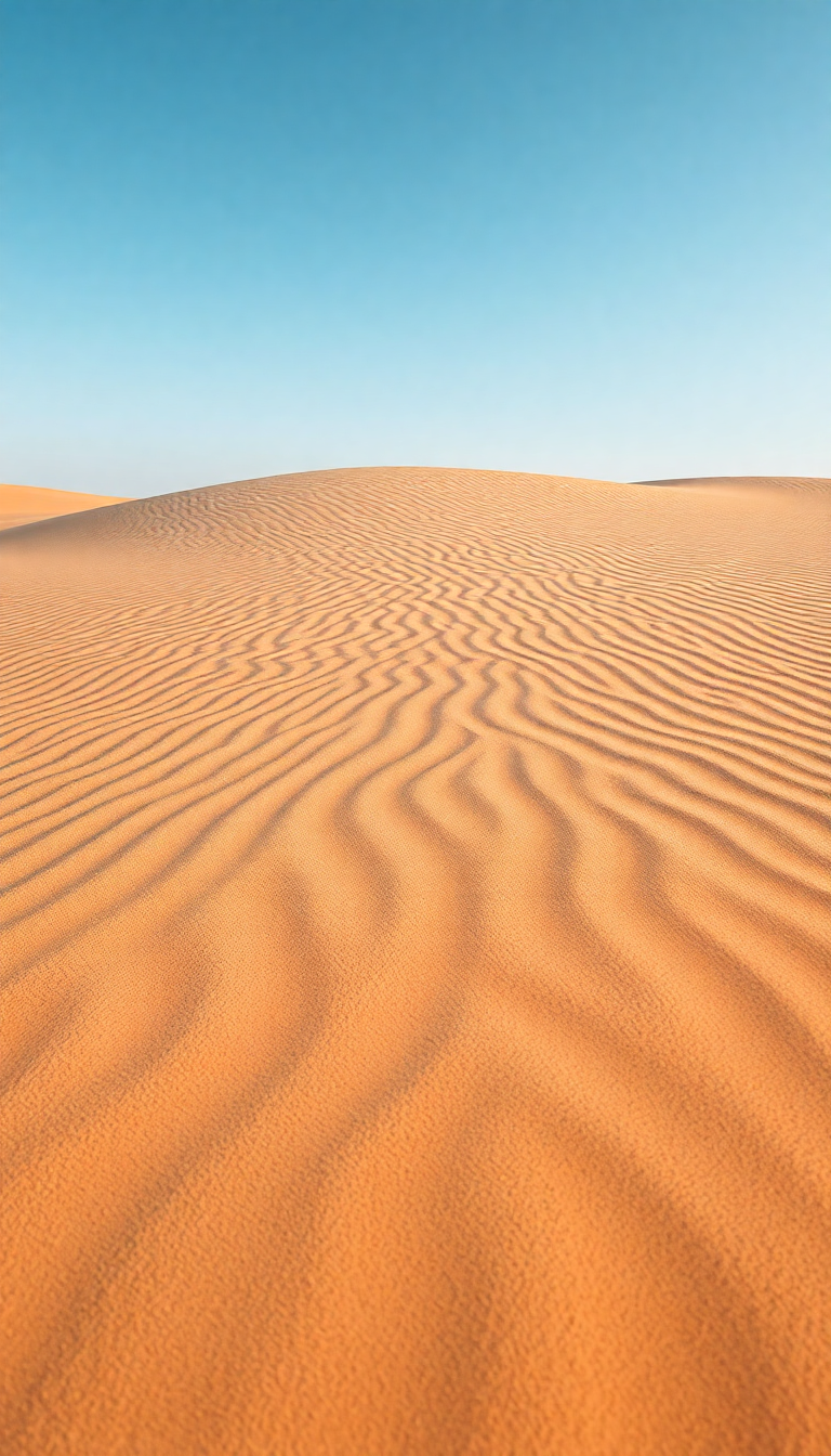 Sand Dune Ripples Wind Patterns Photorealistic Wallpaper