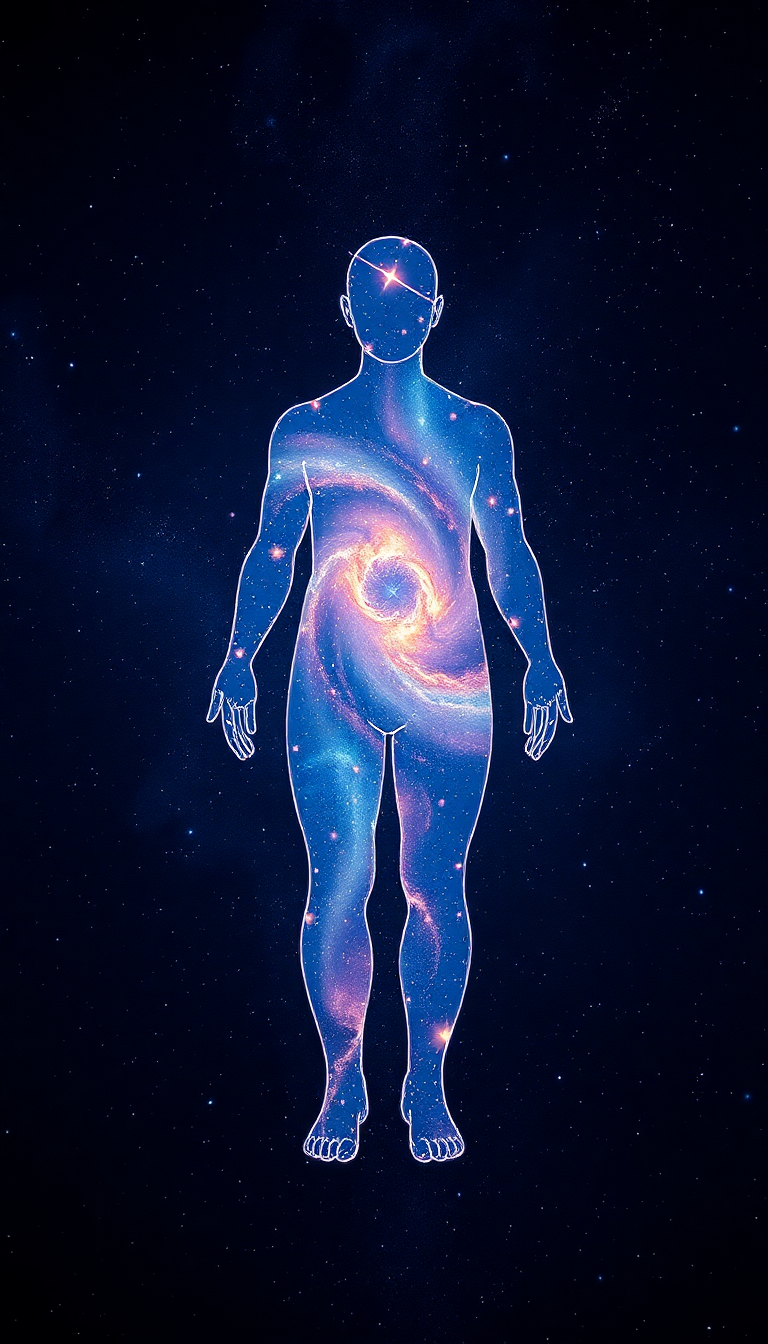 Person Made Of Galaxies Cosmic Digital art Wallpaper