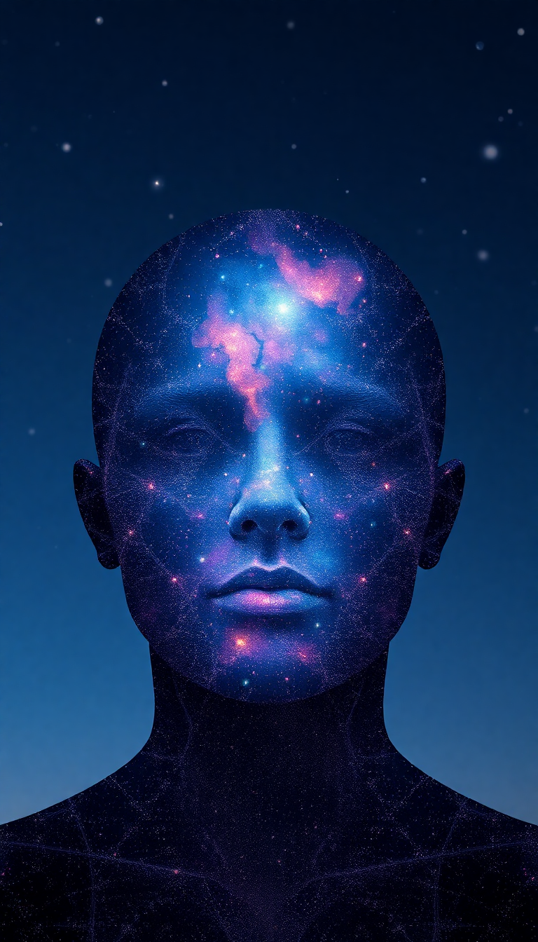 Person Made Of Galaxies Cosmic Digital art Wallpaper