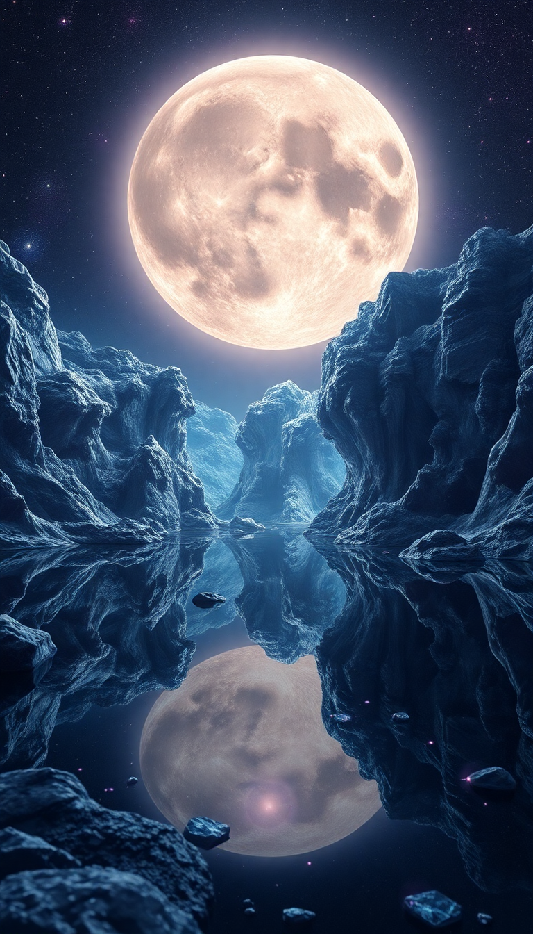 Crystal Caves On Alien Moon Digital art Wallpaper