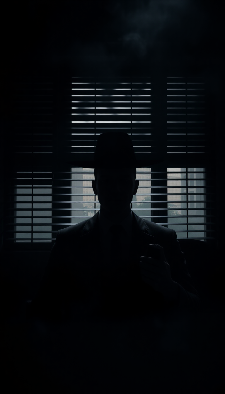 Noir Detective Office Blinds Shadows Aesthetic Wallpaper