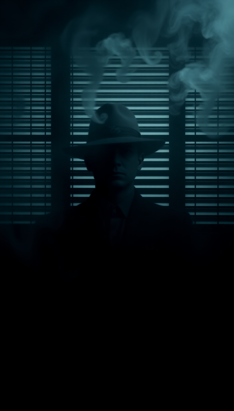 Noir Detective Office Blinds Shadows Aesthetic Wallpaper
