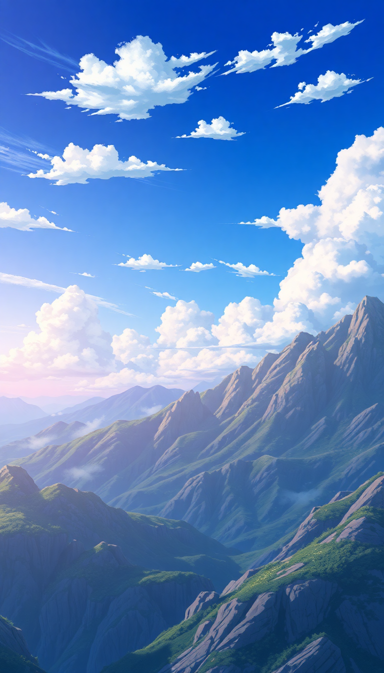 Cloud Sea Above Mountains Anime Anime Wallpaper