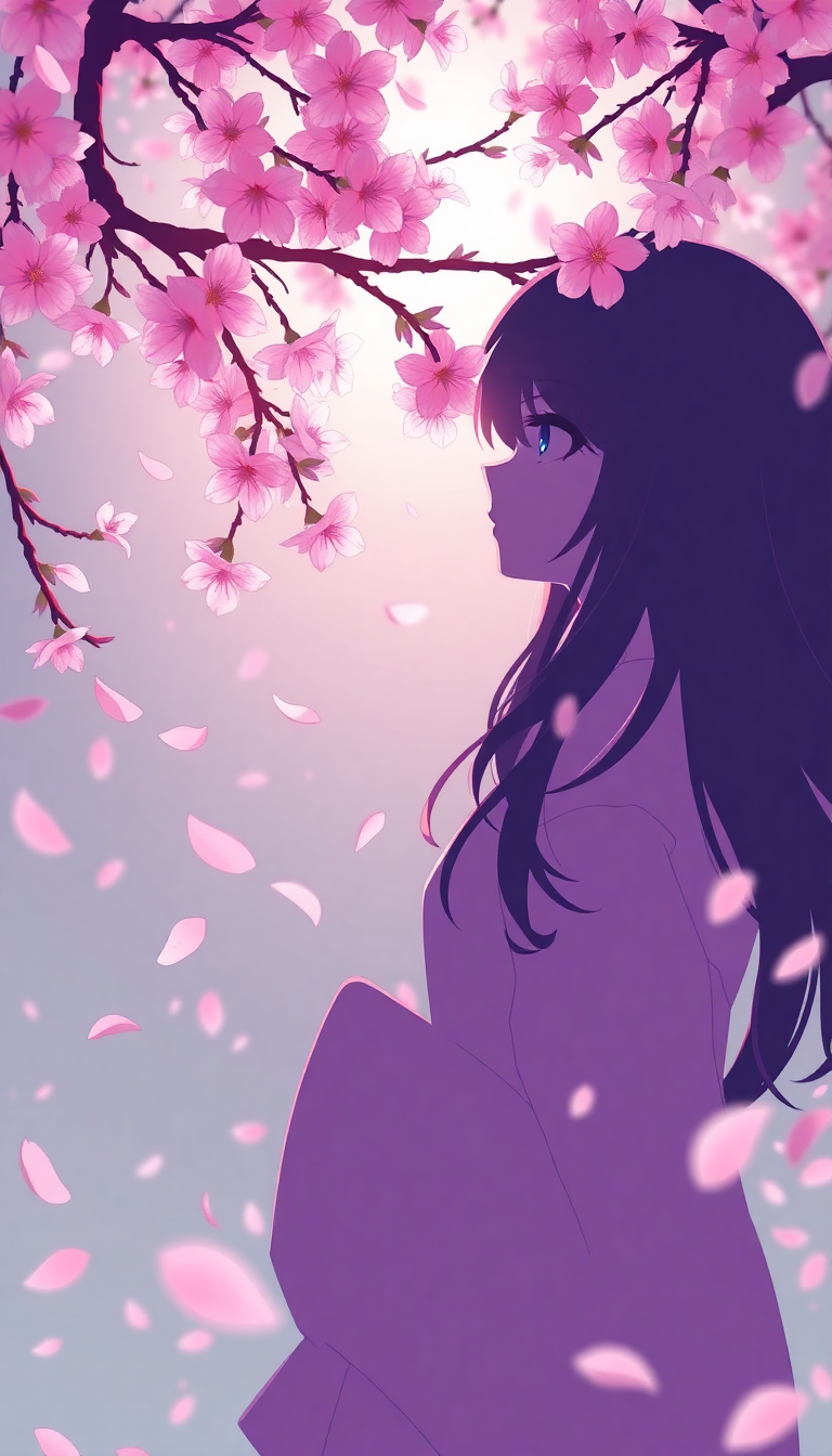 Cherry Blossom Petals Falling Anime Anime Wallpaper
