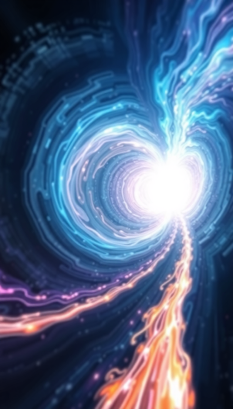 Wormhole Portal Swirling Energy Gateway Digital art Wallpaper