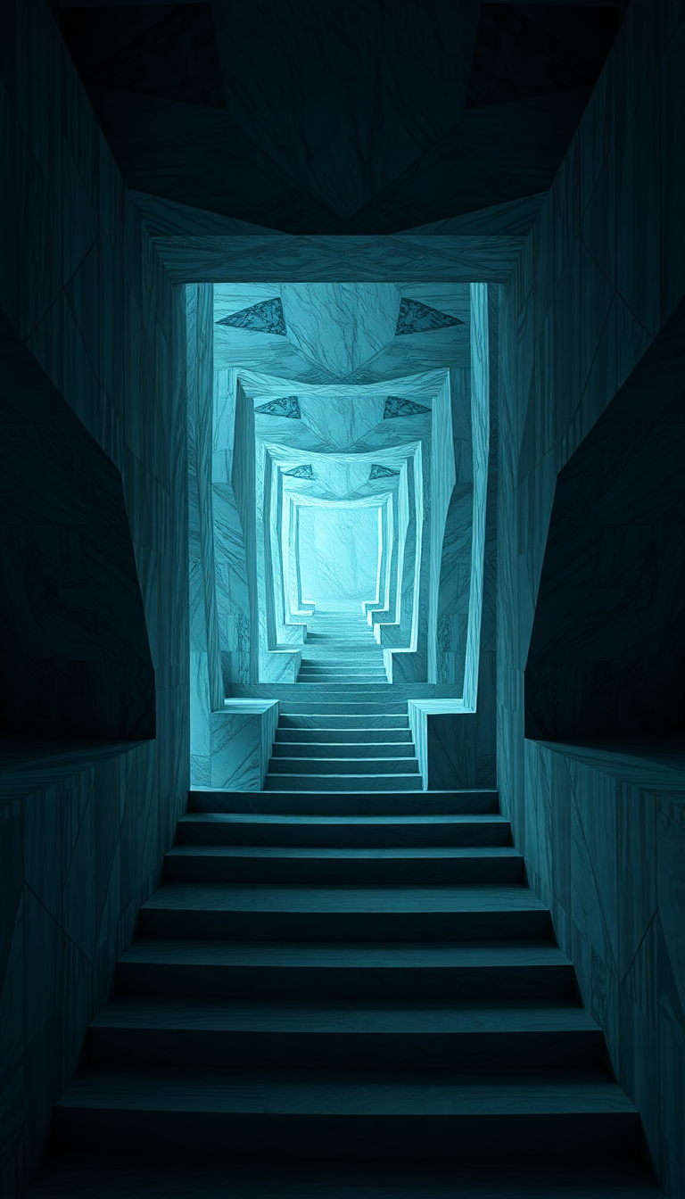 Impossible Geometry Escher Style Infinite Digital art Wallpaper