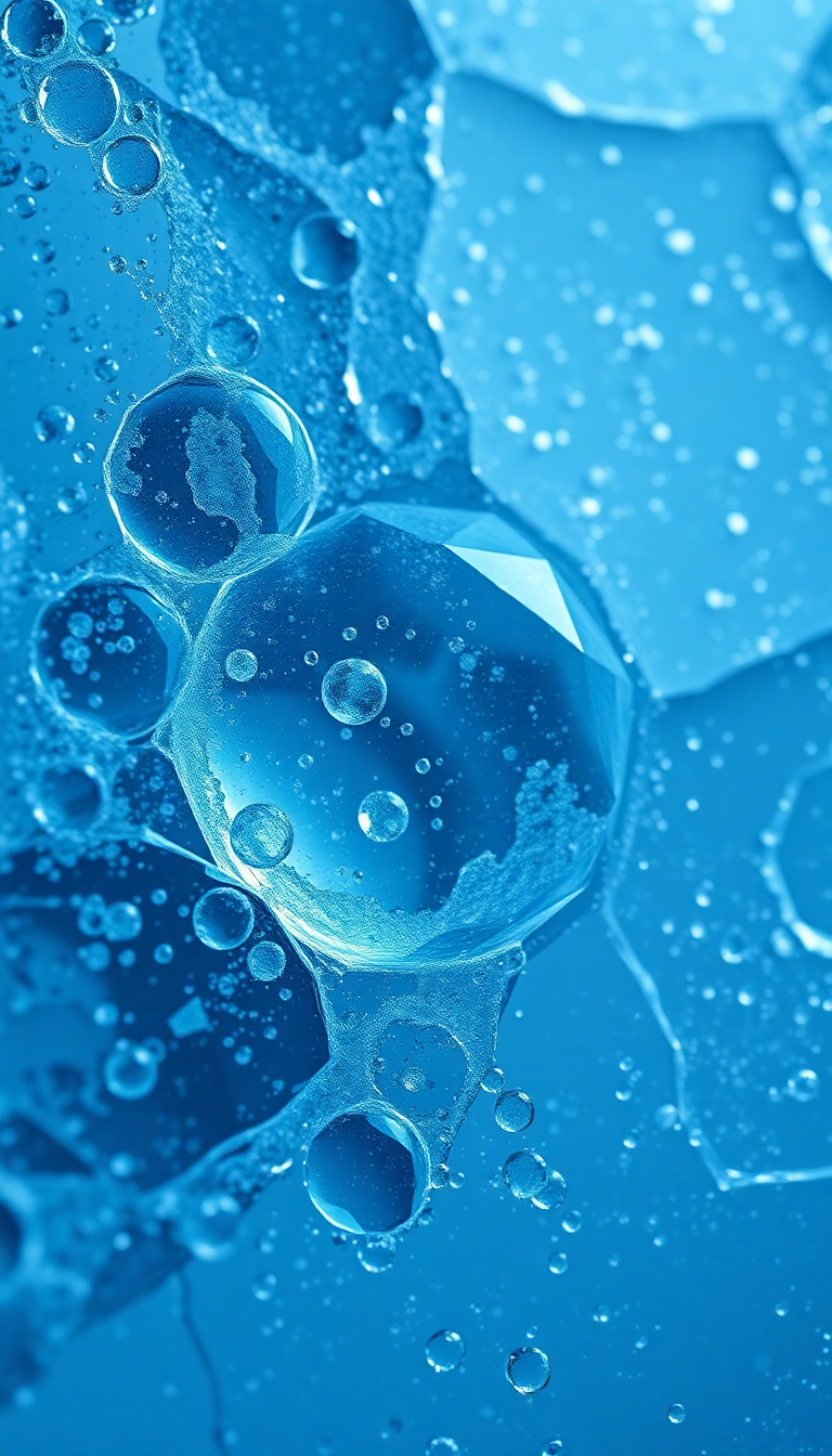 Ice Texture Frozen Bubbles Trapped Photorealistic Wallpaper