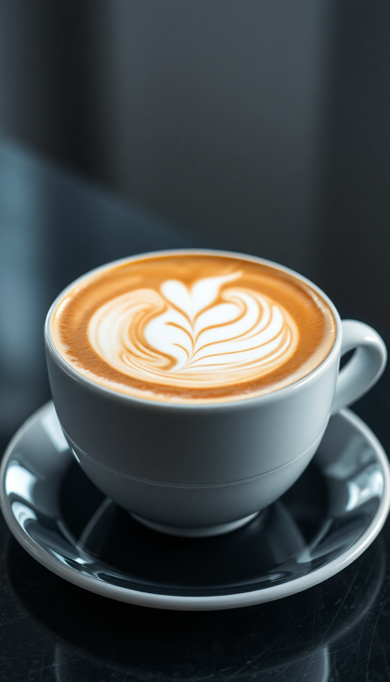 Holographic Perfect Latte Art Swan Milk Wallpaper