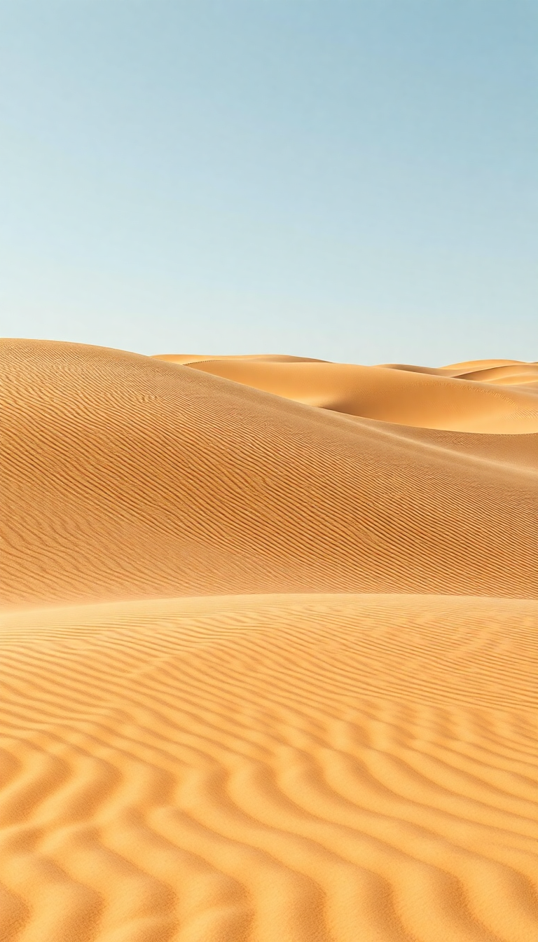 Sand Dune Ripples Wind Patterns Photorealistic Wallpaper