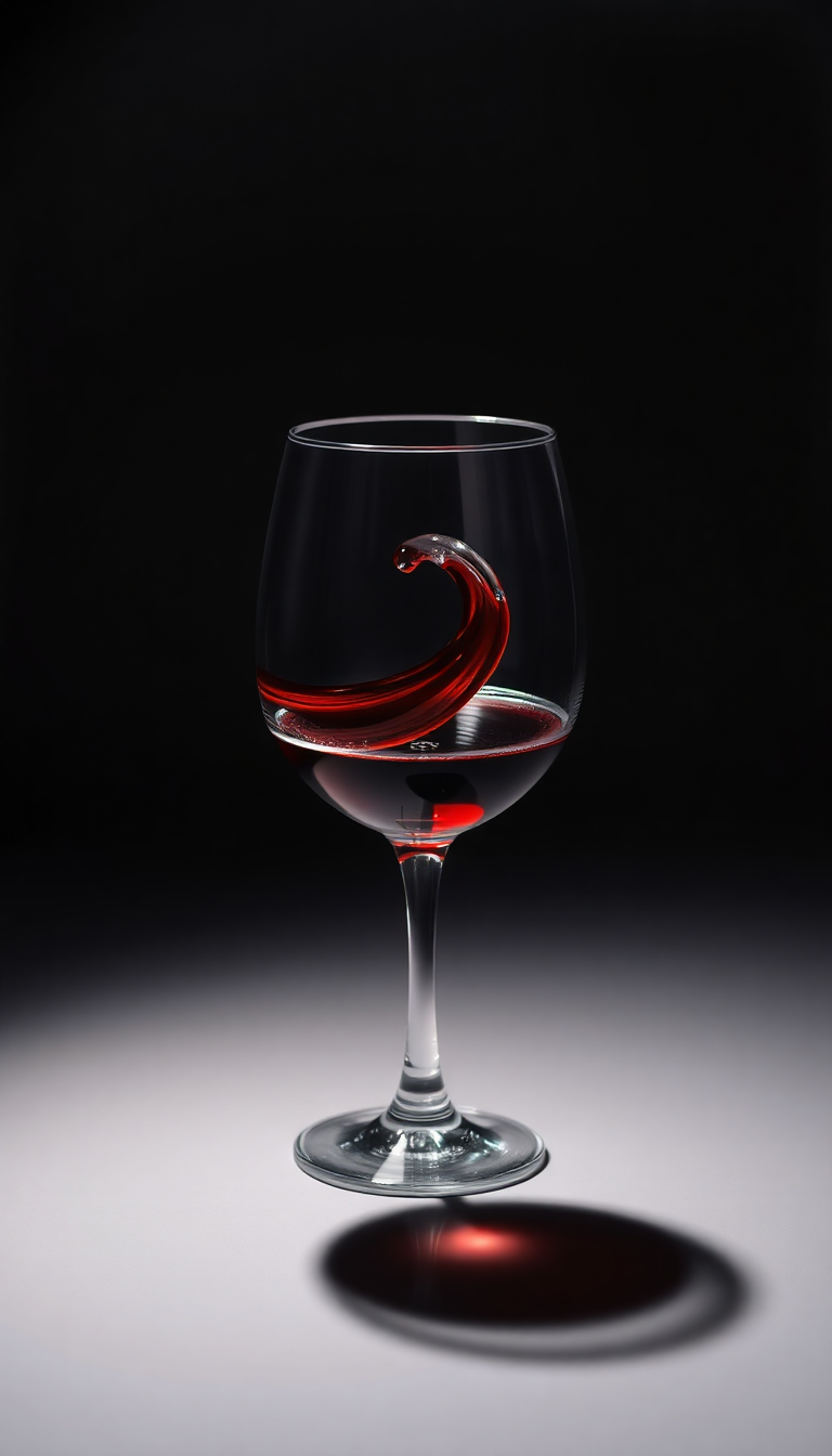 Wine Glass Swirl Burgundy Liquid Photorealistic Wallpaper