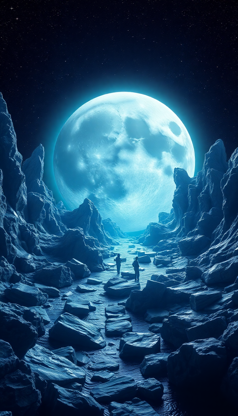 Crystal Caves On Alien Moon Digital art Wallpaper