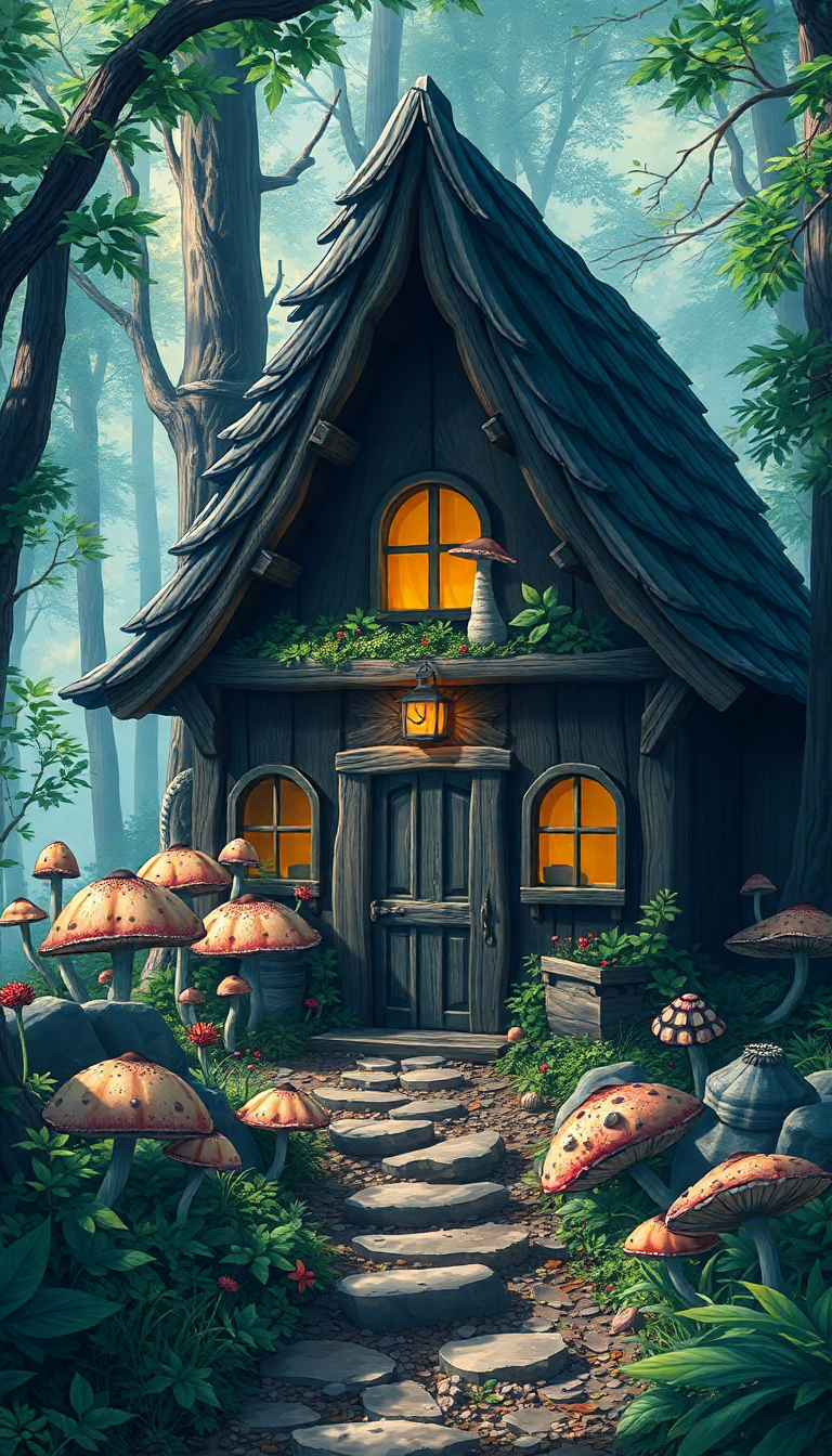 Desert Witch Forest Magical Anime Wallpaper