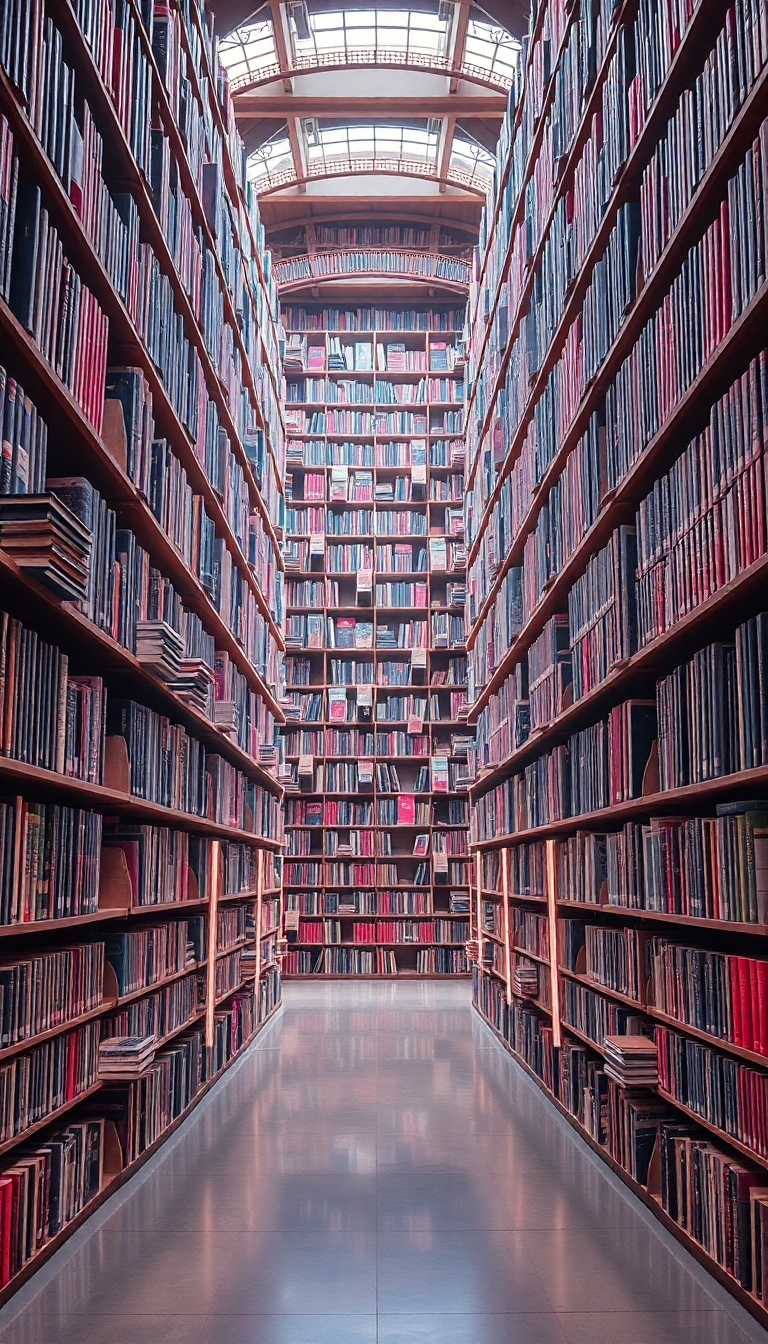 Infinite Library Impossible Architecture Books Digital art Wallpaper