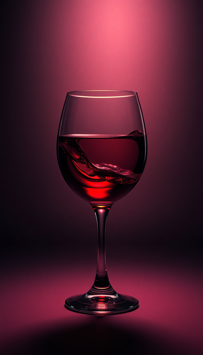 Wine Glass Swirl Burgundy Liquid Photorealistic Wallpaper