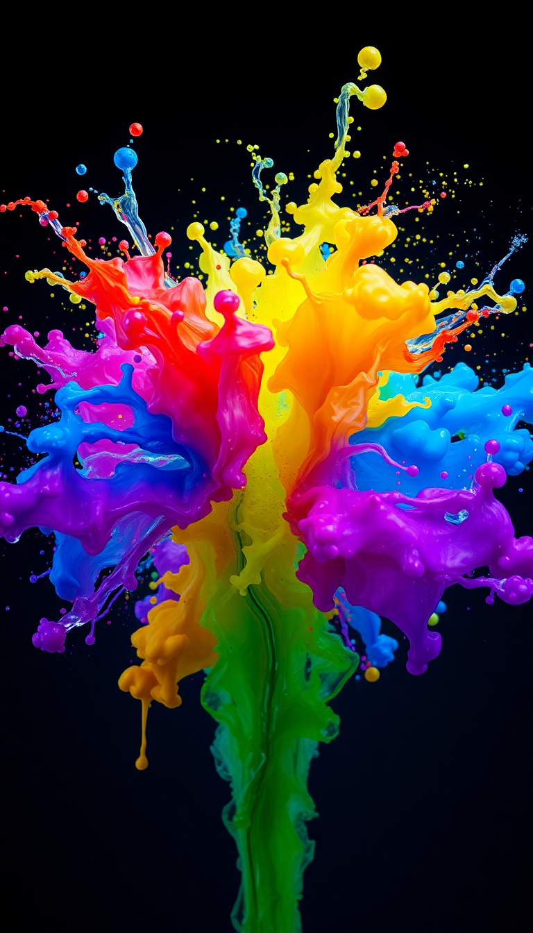 Ink Explosion In Water Freeze Digital art Wallpaper