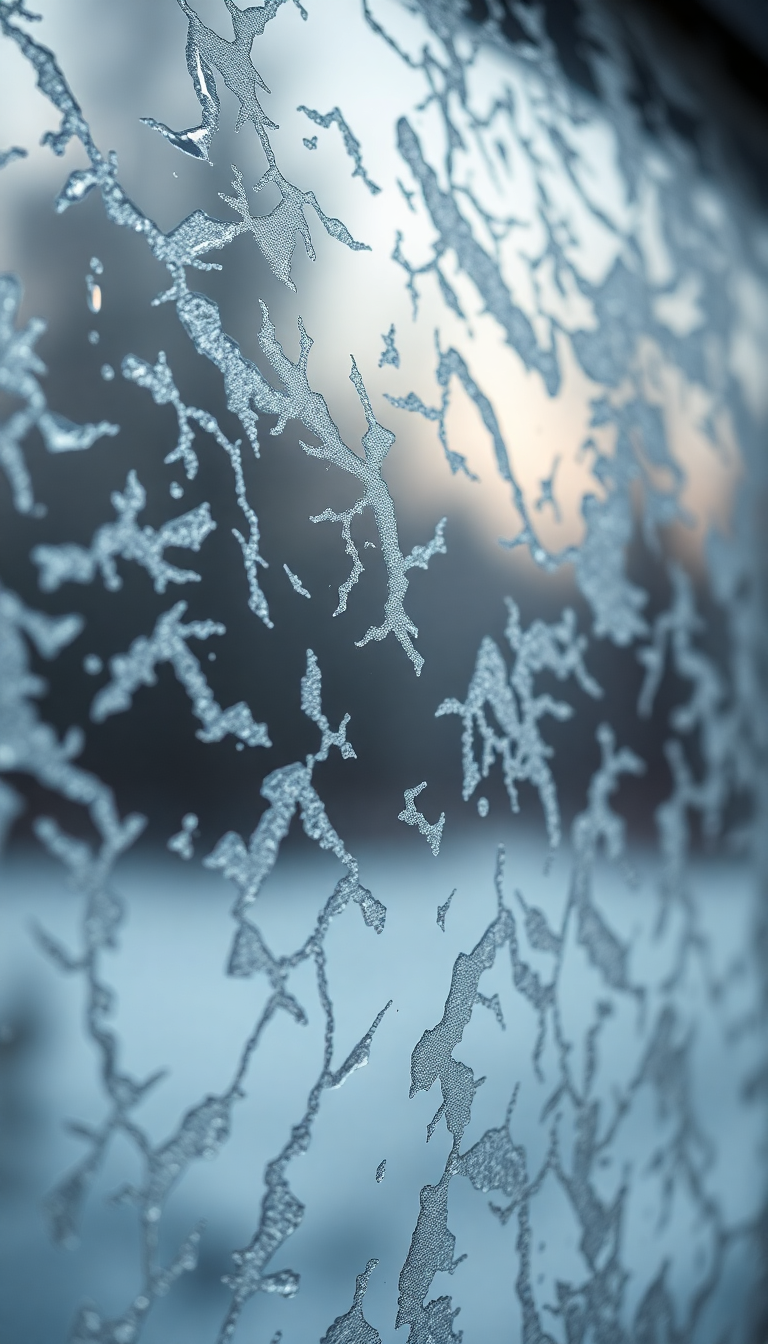 Frost Patterns On Window Macro Aesthetic Wallpaper