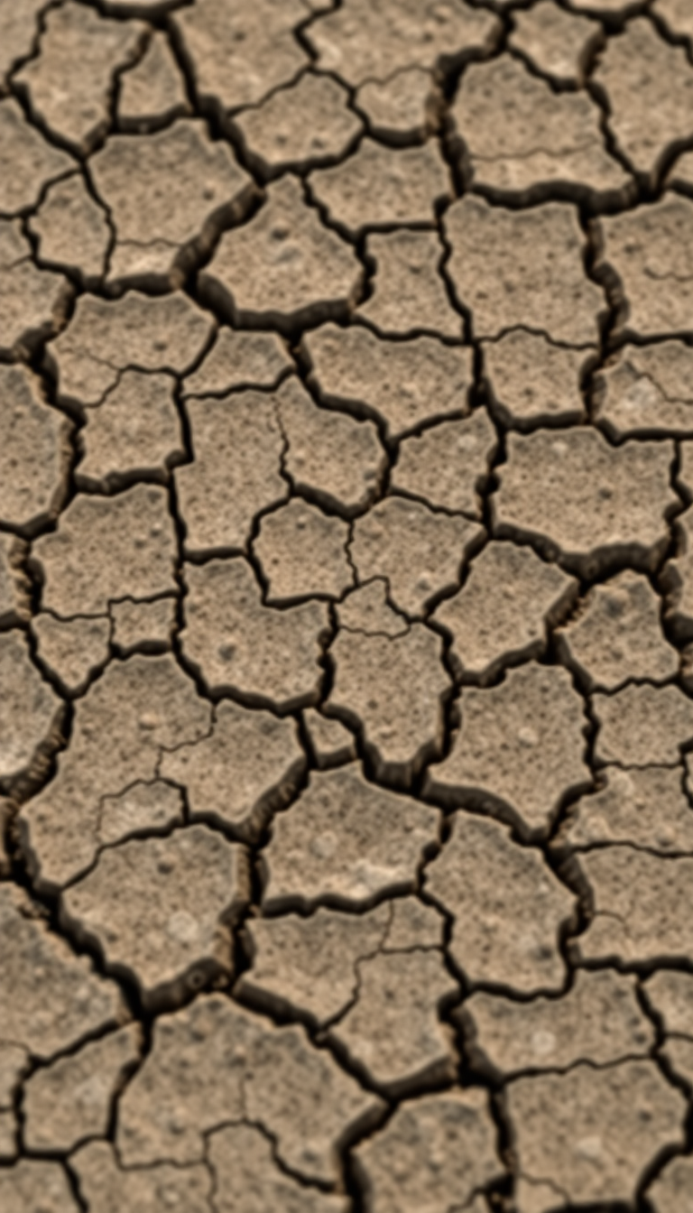 Cracked Earth Drought Pattern Texture Photorealistic Wallpaper