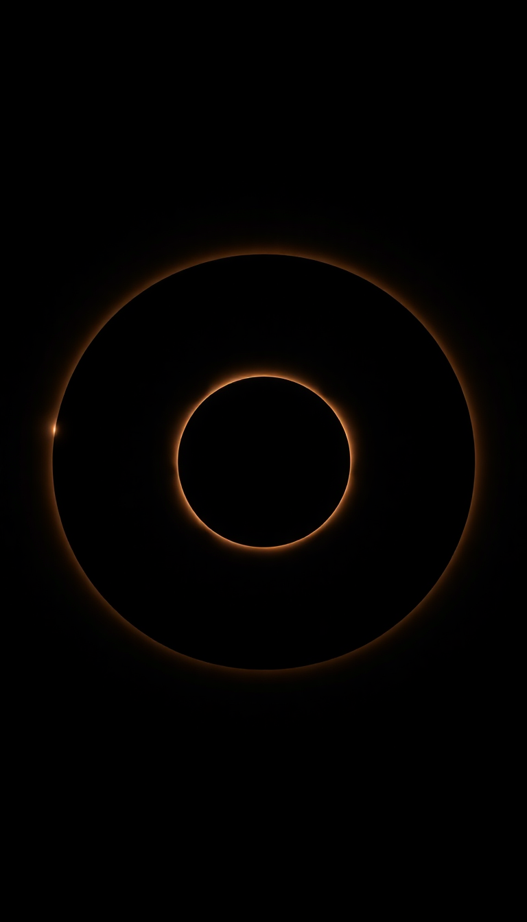 Eclipse Moment Totality Corona Dark Photorealistic Wallpaper