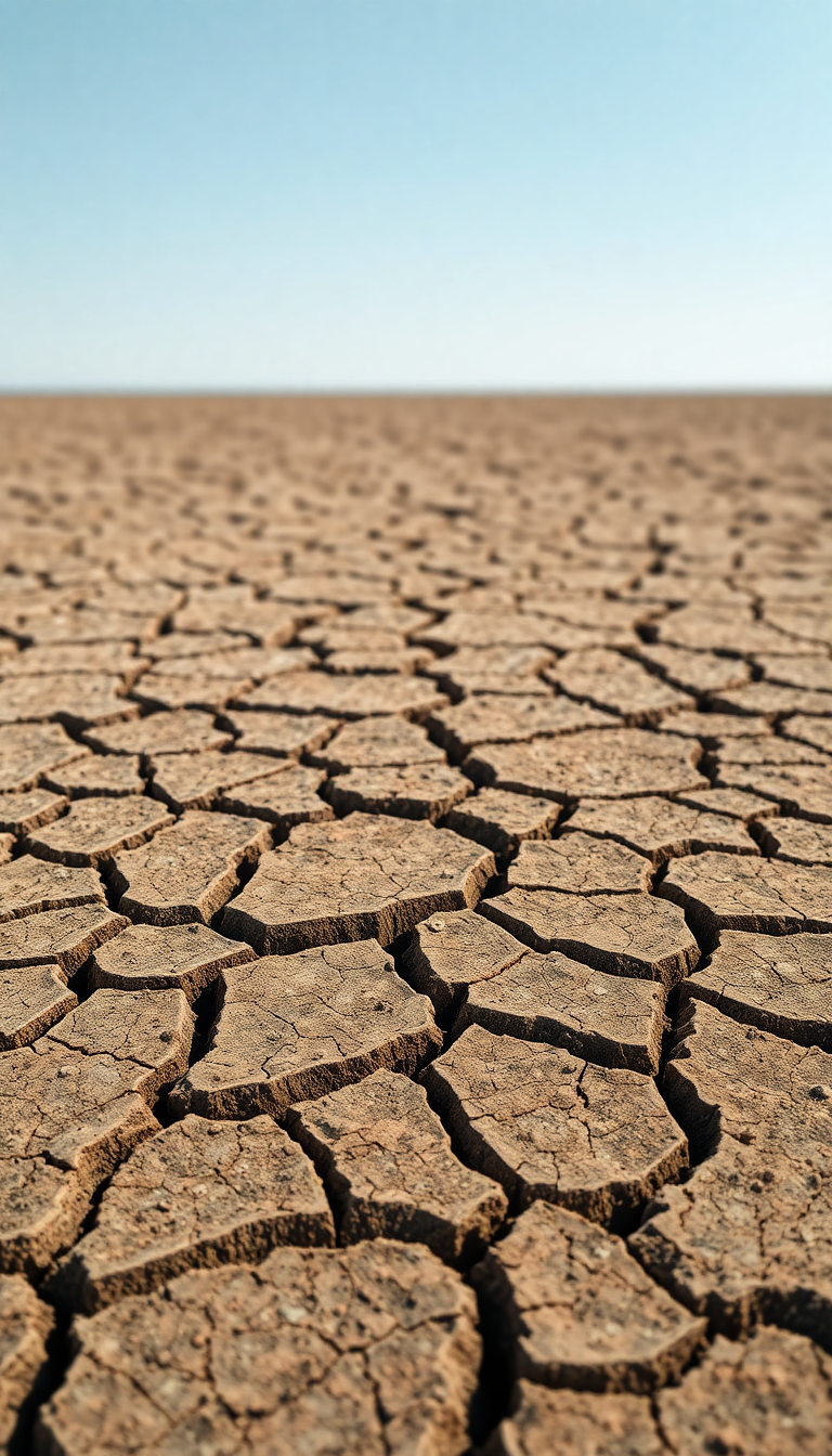 Cracked Earth Drought Pattern Texture Photorealistic Wallpaper