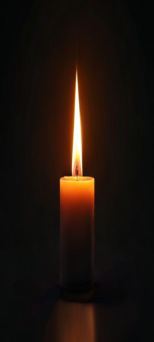 Single Candle Flame In Complete Photorealistic Wallpaper