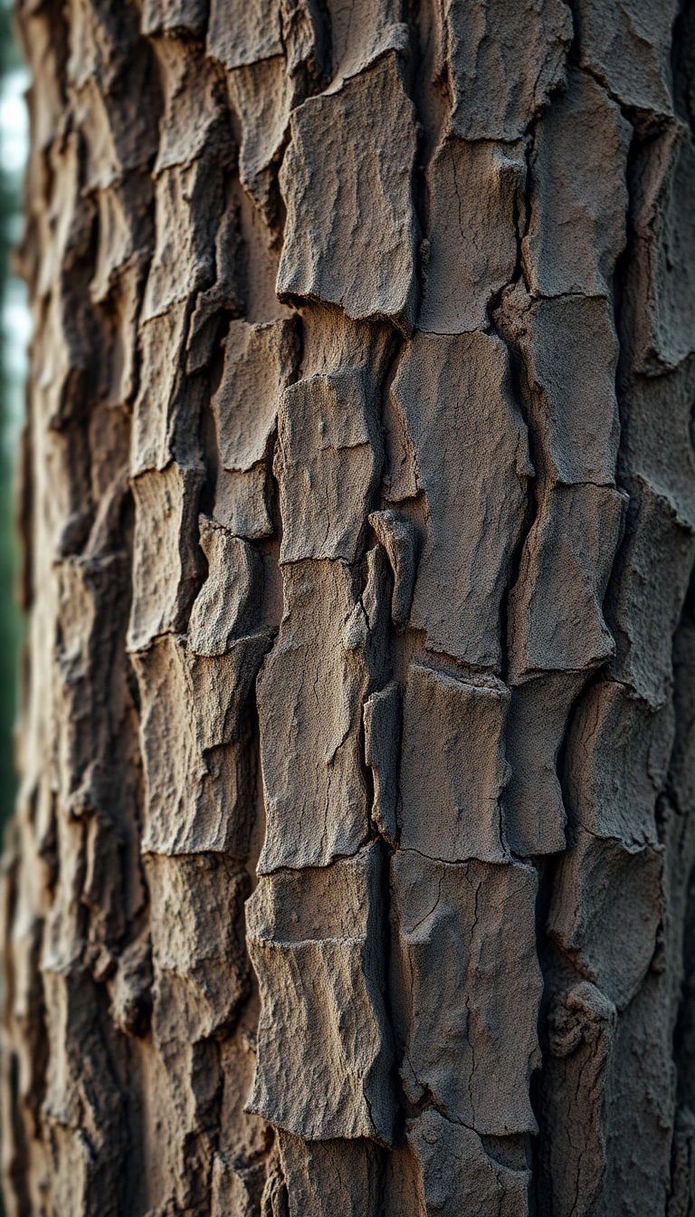 Tree Bark Texture Macro Lines Photorealistic Wallpaper