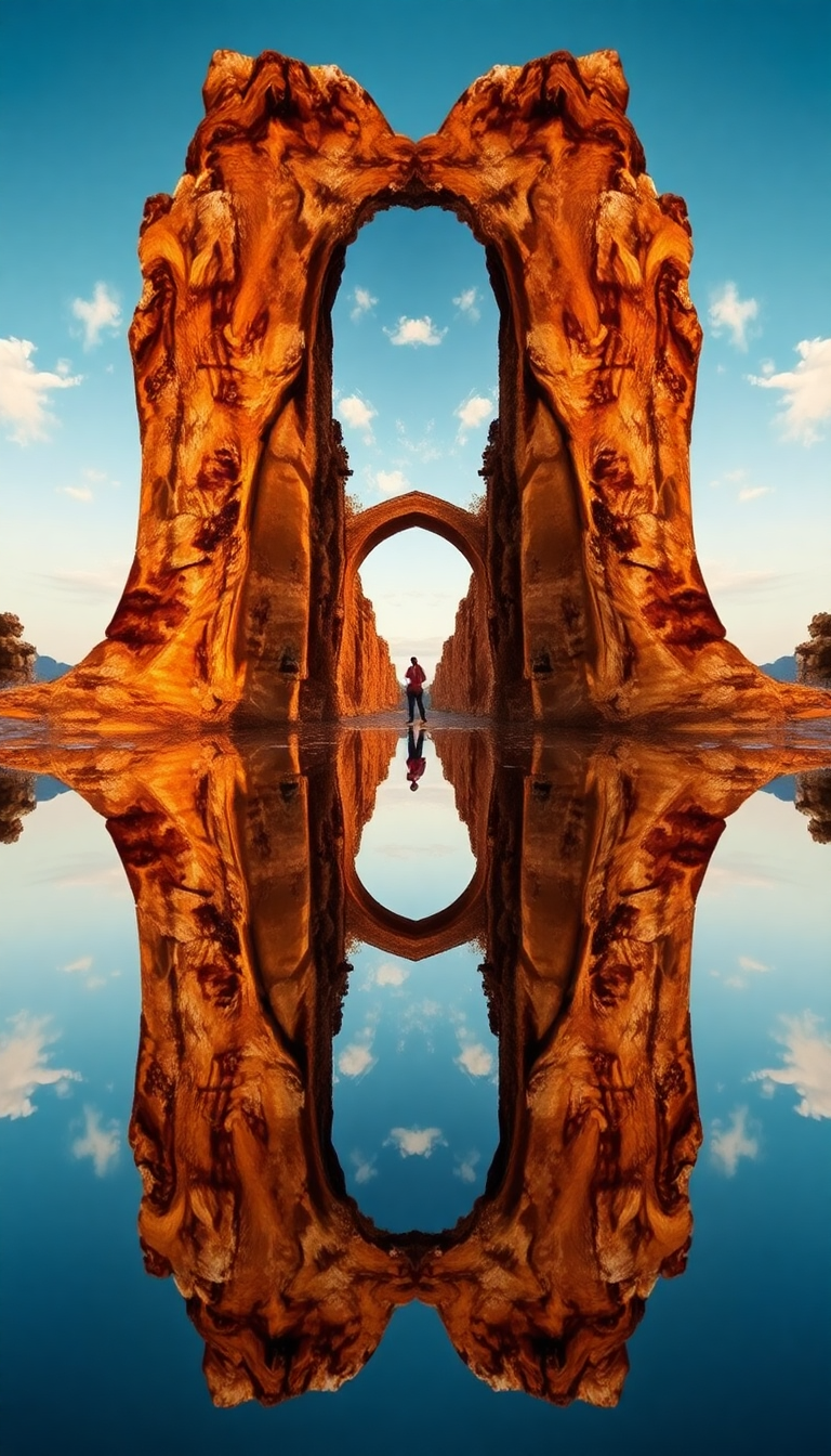 Mirror Showing Different World Reflection Digital art Wallpaper