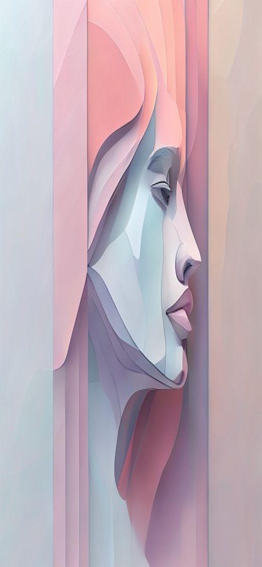 Paper Cut Layers Creating Depth Minimalist Wallpaper