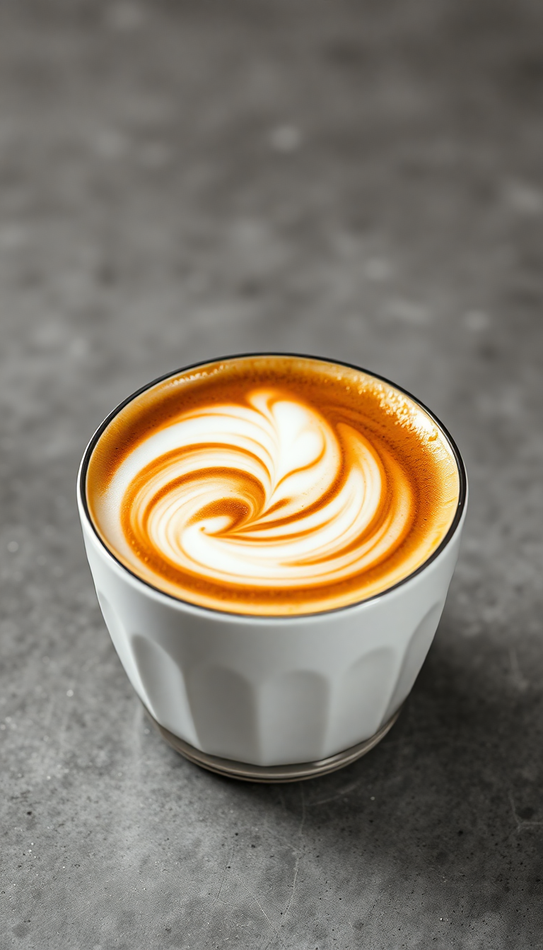 Perfect Latte Art Swan Milk Photorealistic Wallpaper