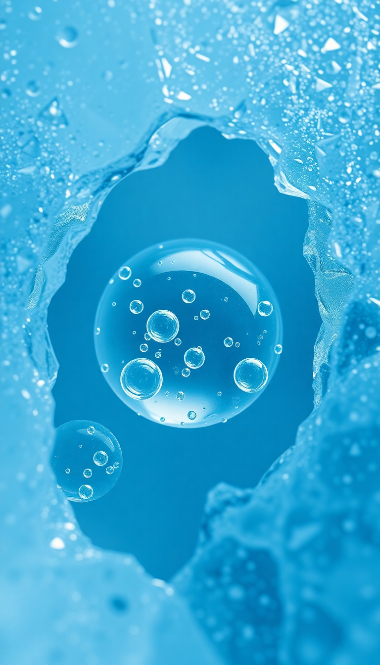 Ice Texture Frozen Bubbles Trapped Photorealistic Wallpaper