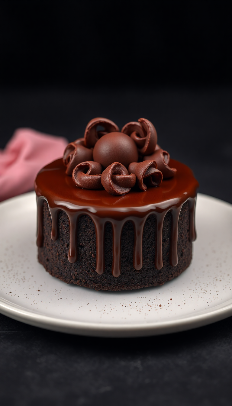 Chocolate Drip Cake Decadent Dessert Photorealistic Wallpaper