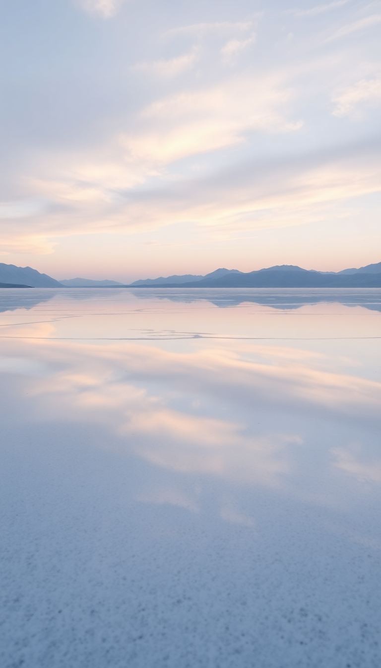 Salt Flats Mirror Reflection Perfect Photorealistic Wallpaper