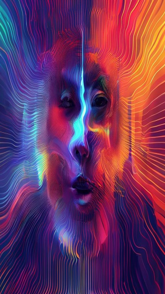 Digital art Exquisite Waves Visualized Colorful Wallpaper