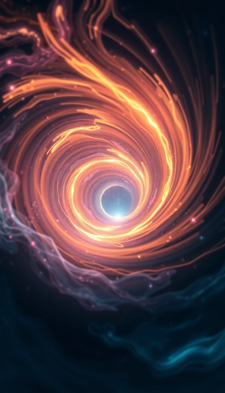 Wormhole Portal Swirling Energy Gateway Digital art Wallpaper