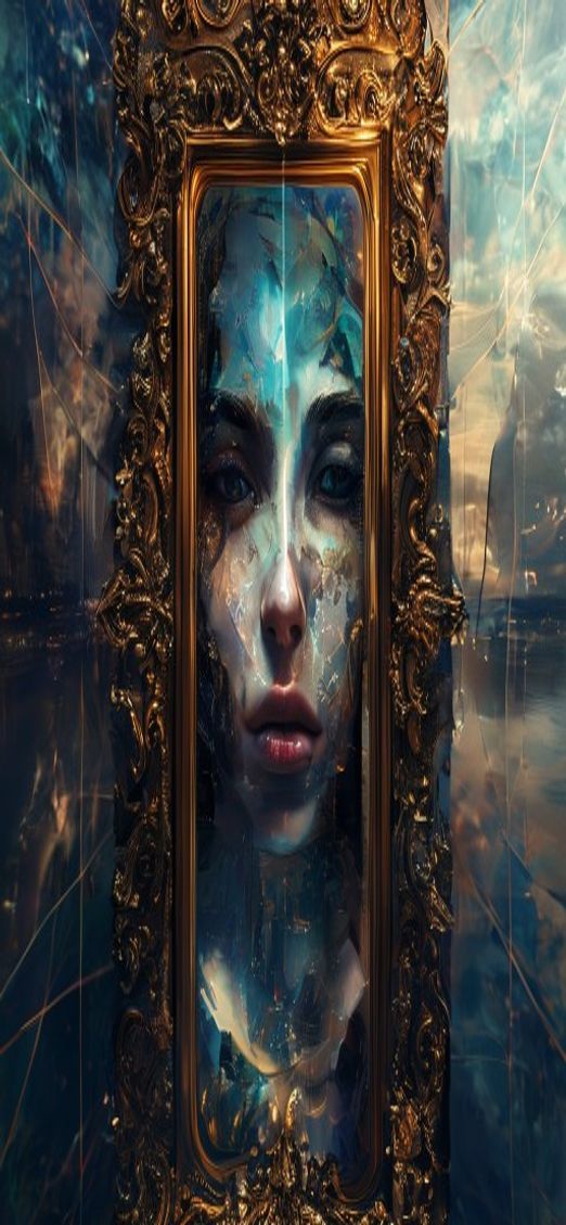 Mirror Showing Different World Reflection Digital art Wallpaper