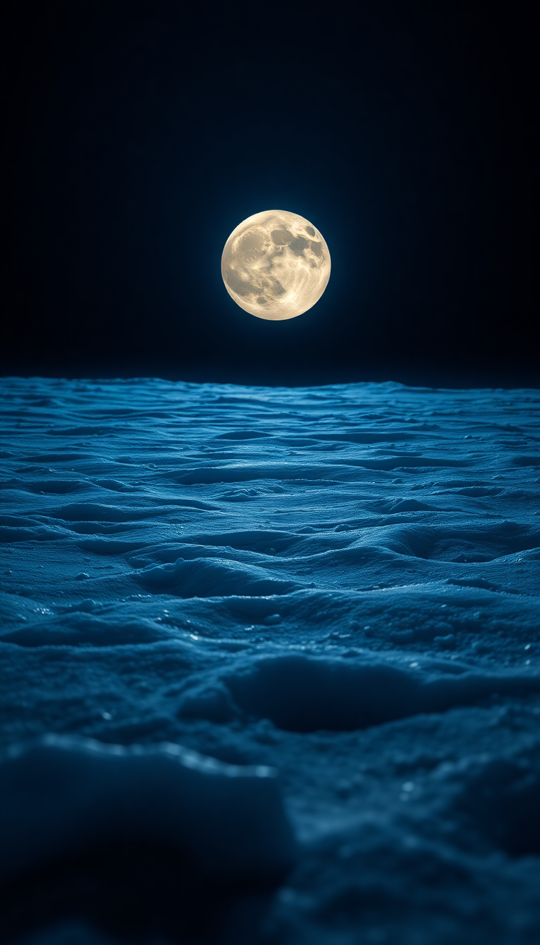 Frozen Moon Surface With Jupiter Photorealistic Wallpaper