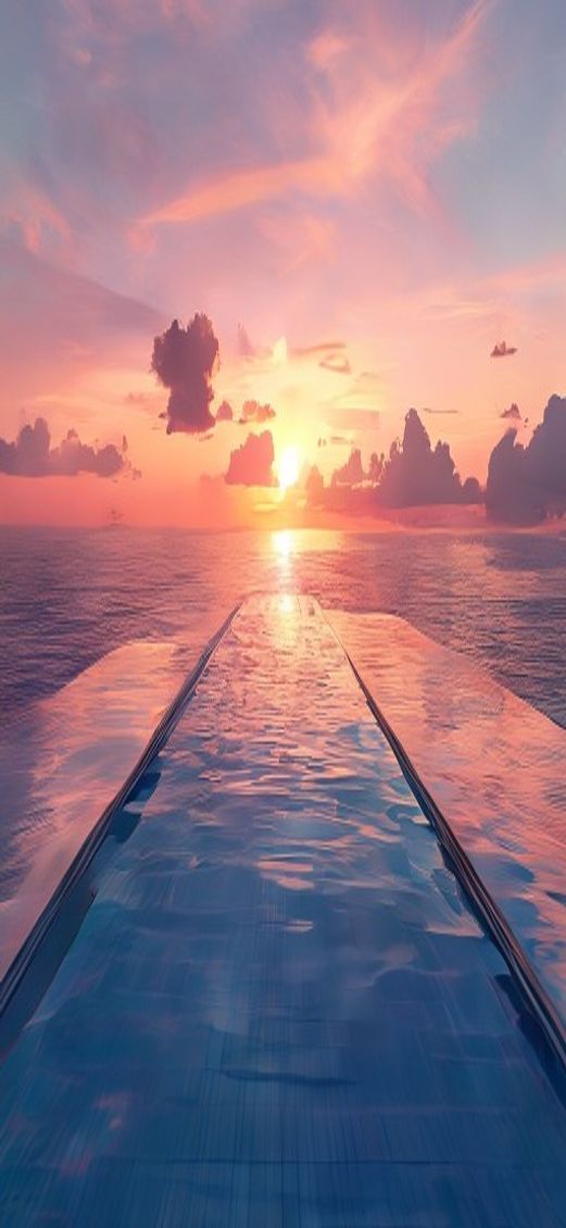 Infinity Pool Edge Overlooking Ocean Photorealistic Wallpaper