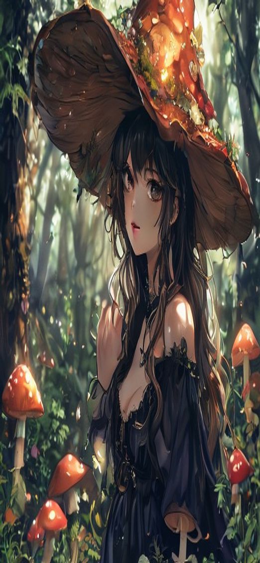 Forest Mushrooms Magical Herbs Anime Special Wallpaper