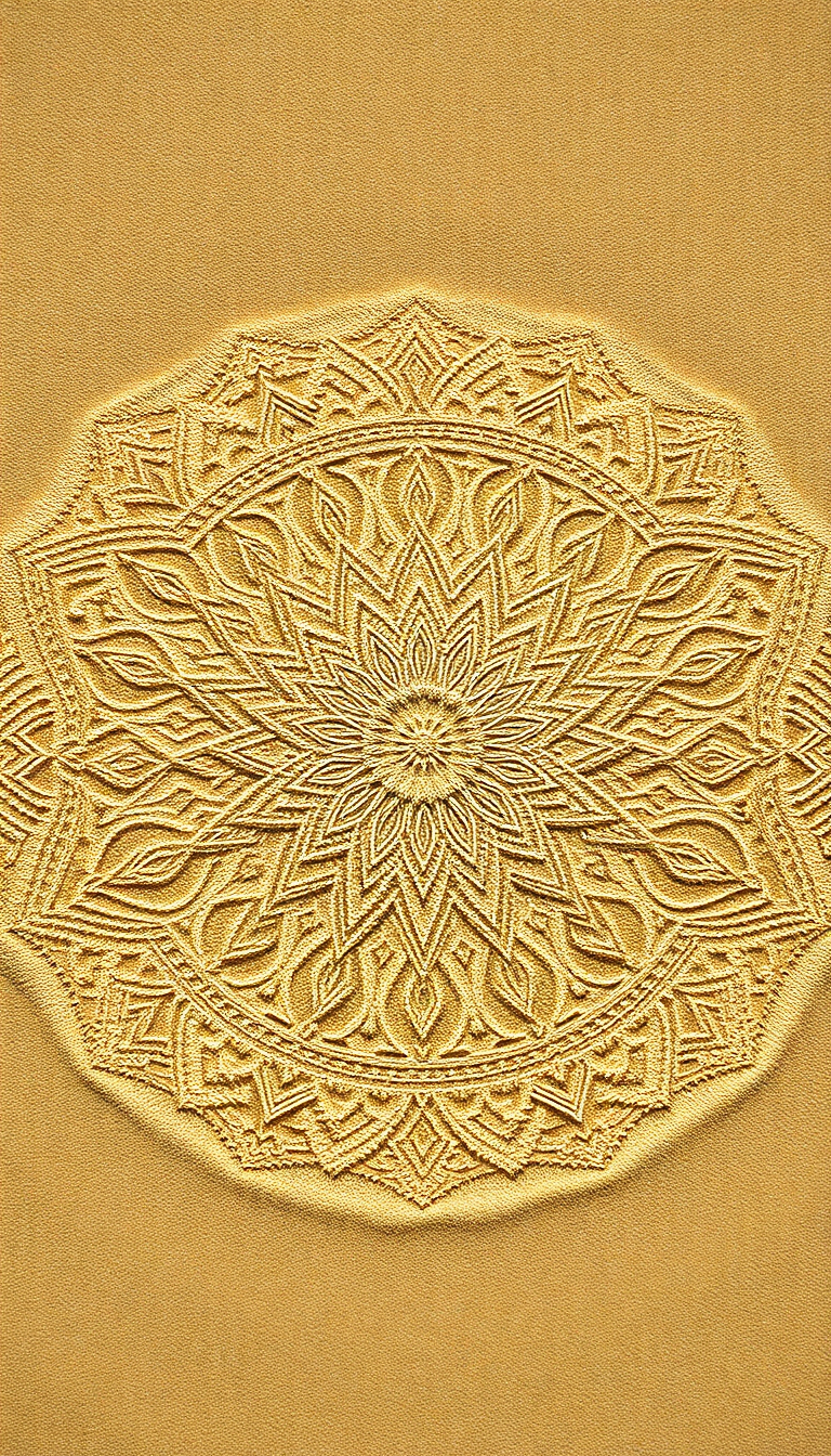 Sand Mandala Intricate Patterns Top Minimalist Wallpaper