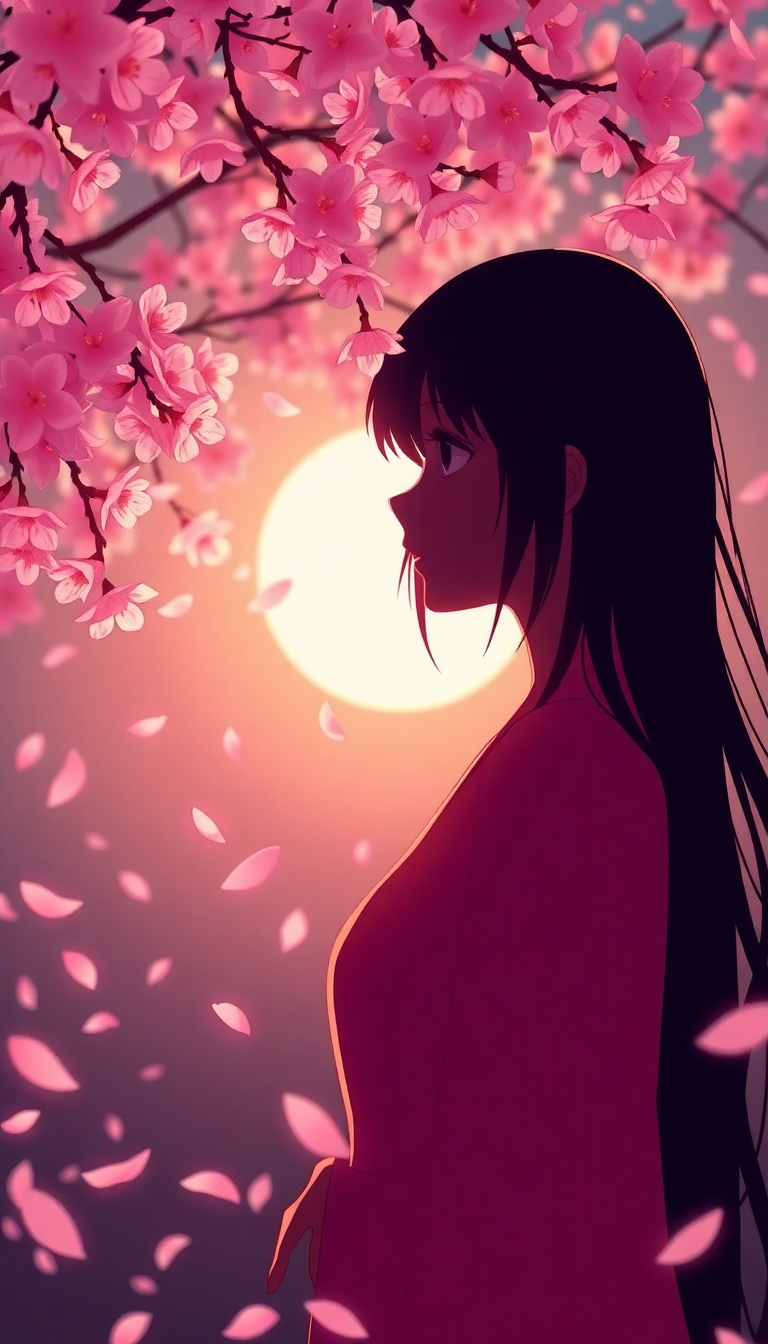 Cherry Blossom Petals Falling Anime Anime Wallpaper