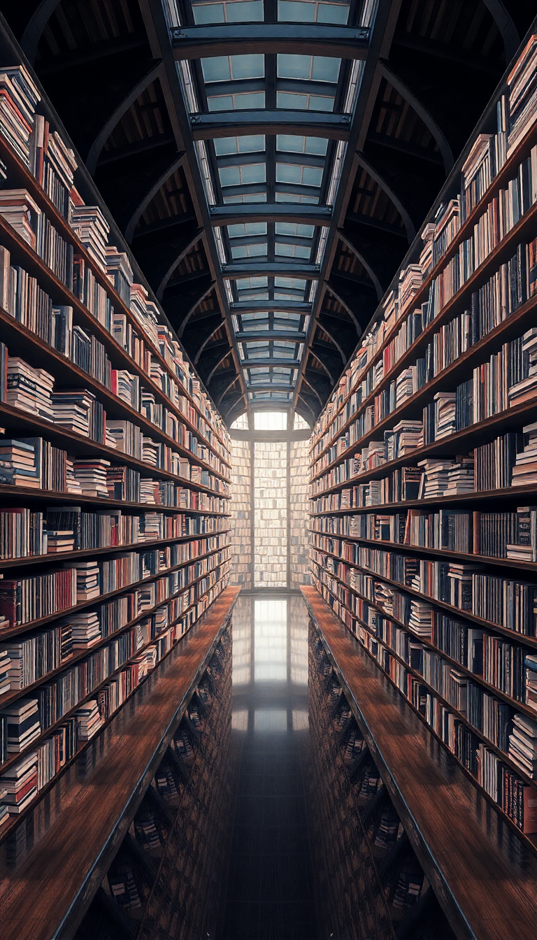 Classic Library Impossible Architecture Books Digital art Wallpaper