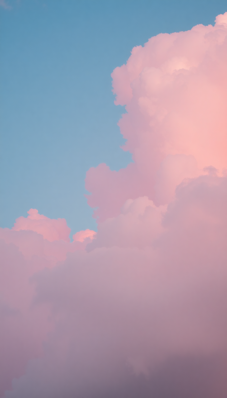 Pink Cloud Cotton Candy Sky Aesthetic Wallpaper