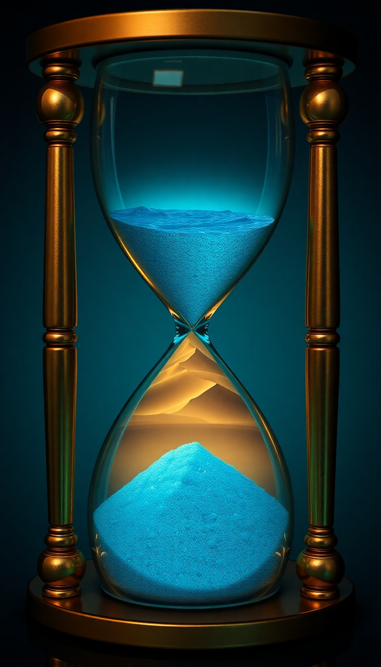 Sharp Tropical Hourglass Containing Ocean Wallpaper