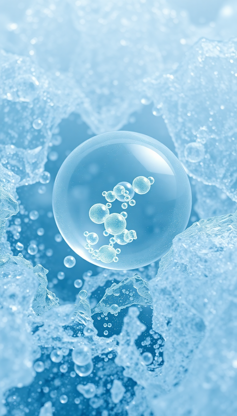 Photorealistic Classic Texture Frozen Bubbles Wallpaper