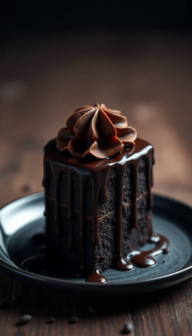 Solar Futuristic Chocolate Drip Cake Wallpaper