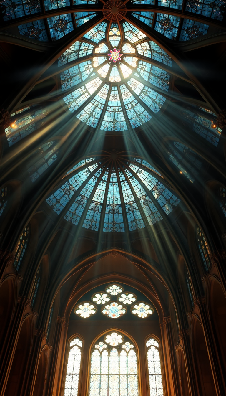 Stained Glass Light Streaming Aesthetic Pro Wallpaper
