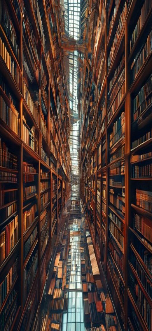Infinite Library Impossible Architecture Books Forever Digital art Special Wallpaper