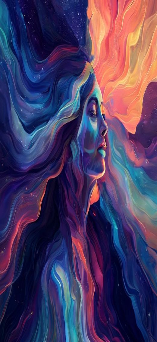 Cool Ribbons Flowing Abstracted Lights Digital art Wallpaper