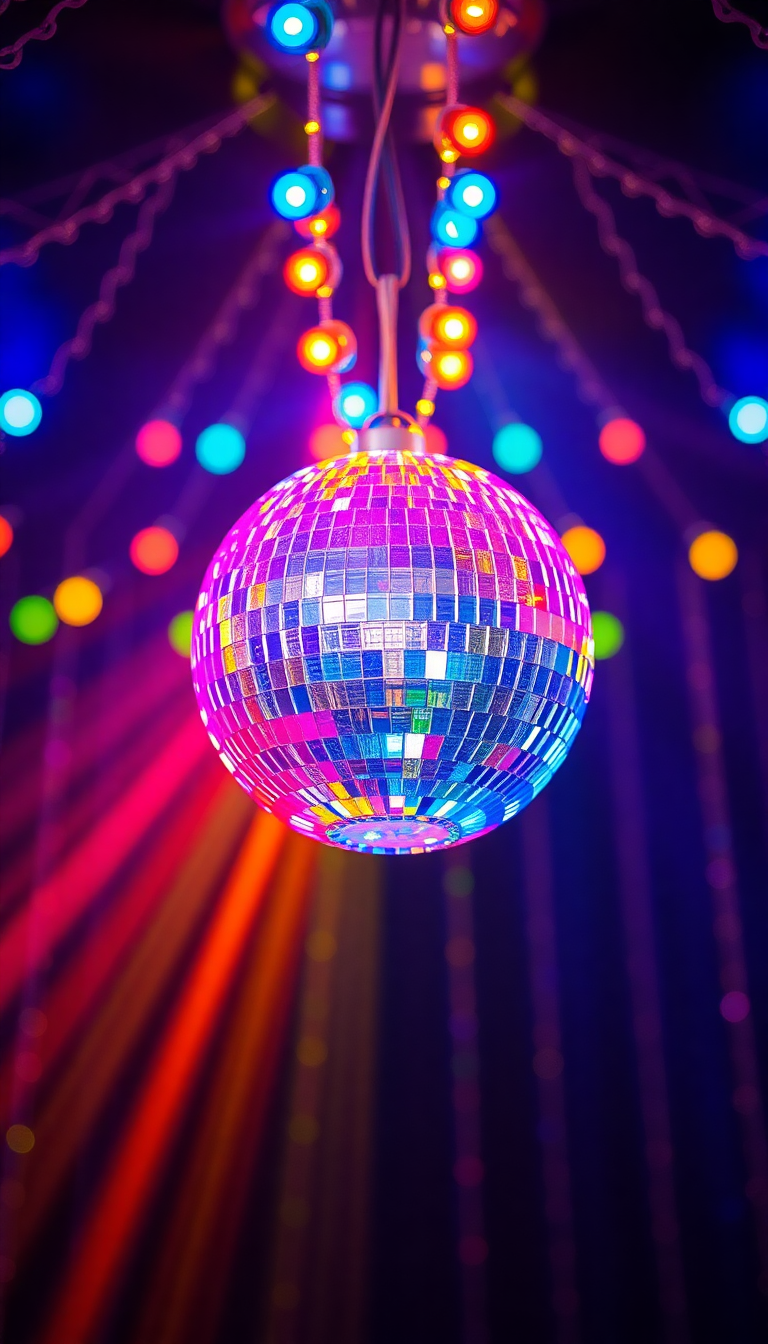 Alluring Icy 70s Disco Ball Wallpaper