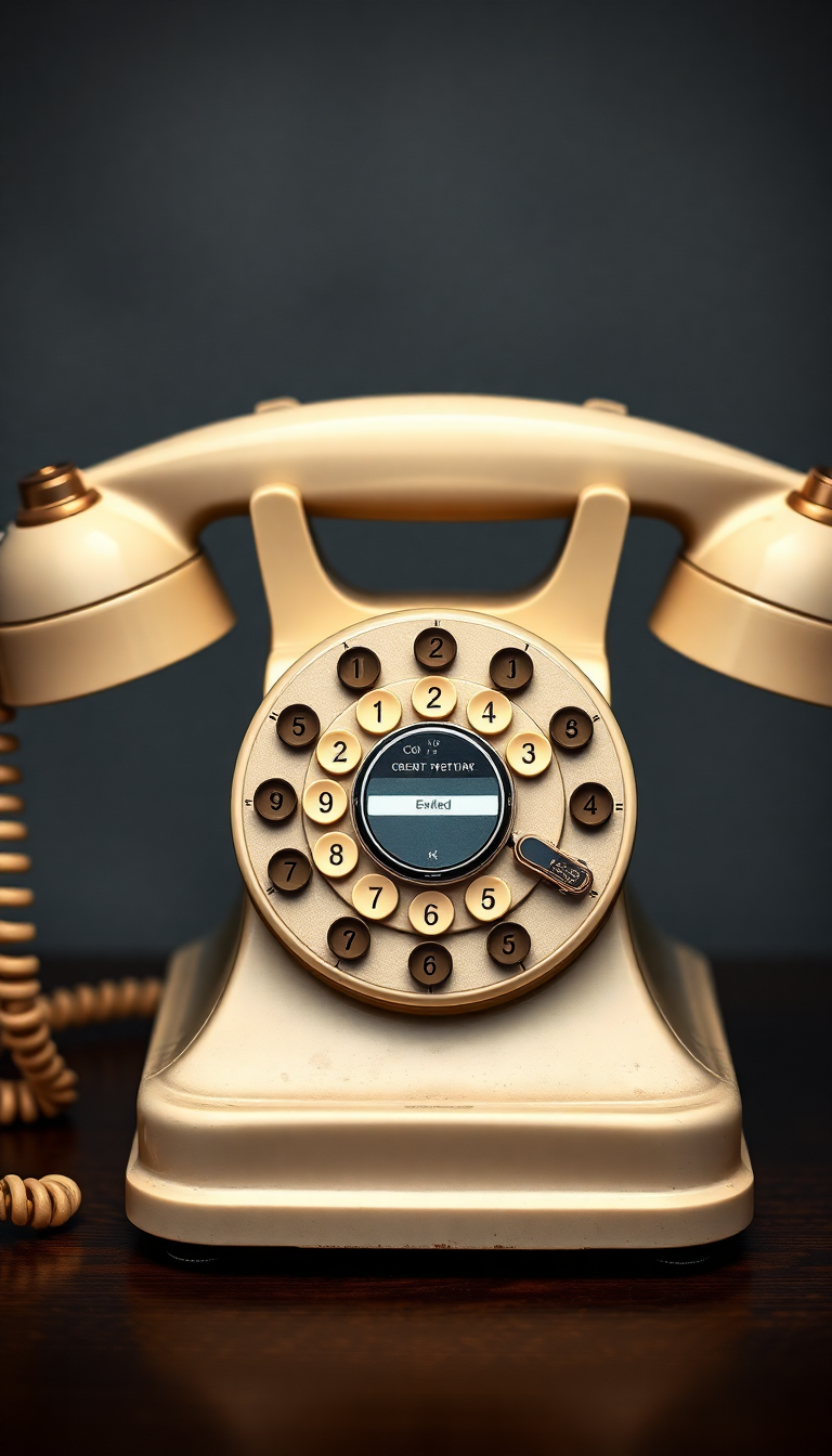 Solar Coastal Vintage Telephone Rotary Wallpaper